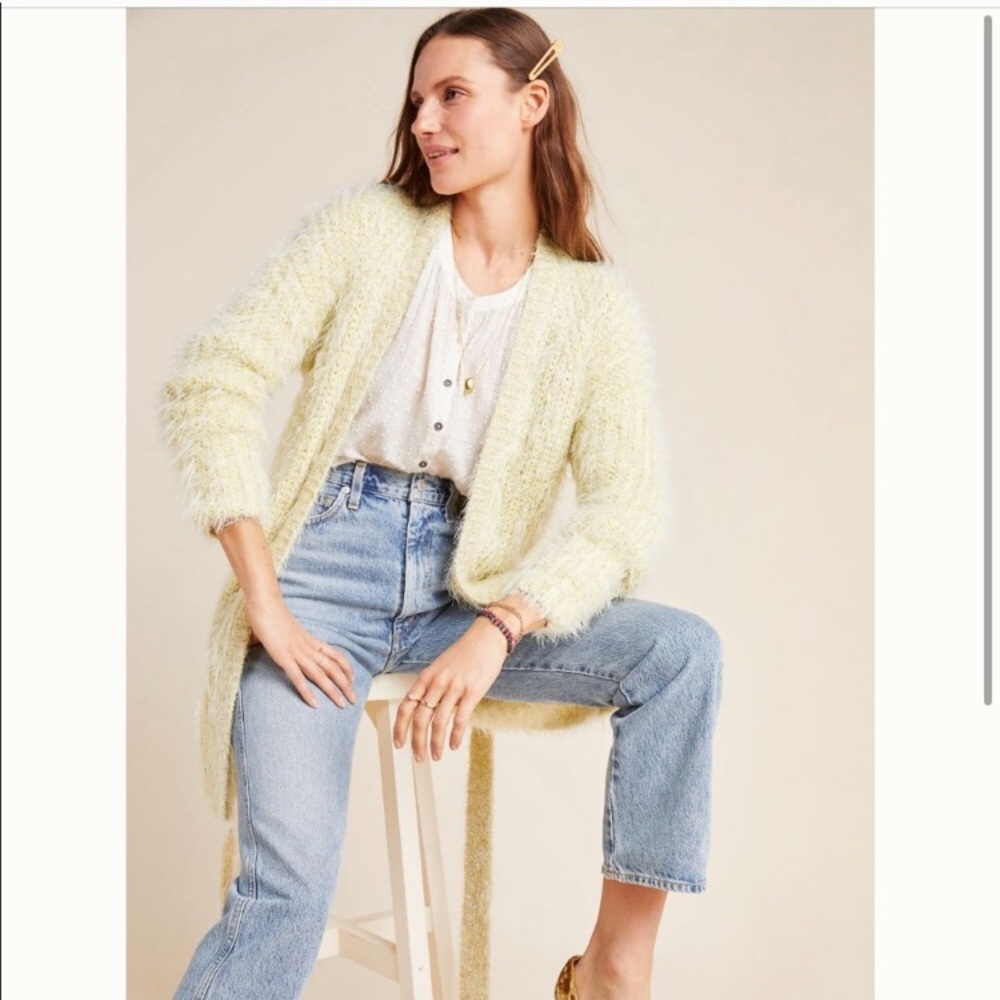 🎉HP🎉 NWT Anthropologie Larkin Shimmer Cardigan S